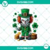 Creepy clown cosplay leprechaun and scary clown happy Patrick's Day PNG file for digital design.
