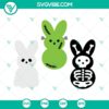 Creepy Peeps Easter Bunny SVG with Cute Horror Easter Bunny design, available for download in PNG format. Great for Easter crafts.
