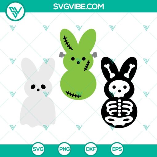 creepy peeps svg easter bunny svg cute horror easter svg png dxf eps 1 mockup