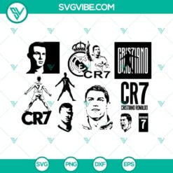 Football, Sports, SVG Files, Cristiano Ronaldo SVG Download Bundle, CR7 SVG 2