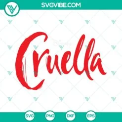 Disney, SVG Files, Cruella Logo SVG Images, Disney Cruella Logo Cut files SVG 2