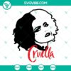 Cruella De Vil Disney SVG file with stylish and elegant design, perfect for crafting projects and Disney-themed creations.