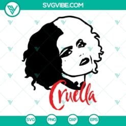 Disney, SVG Files, Cruella SVG File, Cruella Disney SVG File, Cruella De Vil 5