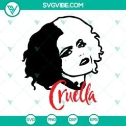 Disney, SVG Files, Cruella Logo SVG Images, Disney Cruella Logo Cut files SVG 4