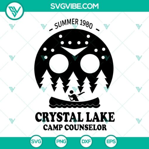 crystal lake camp counselor svg jason mask svg horror movie halloween svg 1 mockup