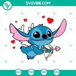 Disney, SVG Files, Valentine's Day, Cupid Stitch SVG File, Valentines Stitch 1