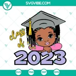 cute afro girl class of 2023 svg bundle peekaboo girl graduation svg african american kids school svg png dxf eps 7 mockup