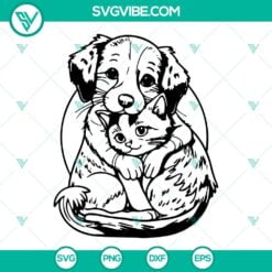 Cat, Dog, SVG Files, Cute Dog And Cat SVG Download, Kitten Puppy SVG Download, 8