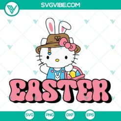 Cartoons, Easter, SVG Files, Cute Hello Kitty Easter Bunny SVG Files, Happy 6