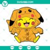 Pokemon Pikachu SVG with a cute smile, available for download in PNG, DXF, and EPS formats. Perfect for crafting projects.