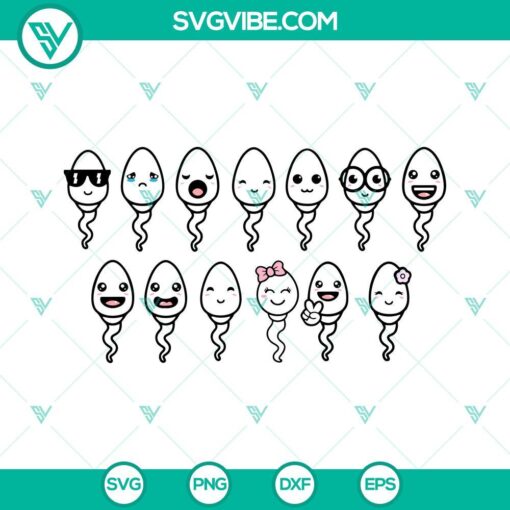 cute sperm svg bundle little cute kids svg family svg funny dad and mom svg png dxf eps files 9 mockup 10