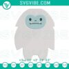 Cute yeti machine embroidery designs, adorable monster cartoon file for crafts and clothing projects.