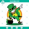 Cute dabbing leprechaun boy SVG file for St. Patrick's Day celebration, humorous leprechaun design for digital projects.