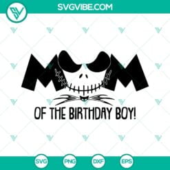 Birthday, Movies, SVG Files, Dad And Mom Of Birthday Boy Jack Skellington SVG 12