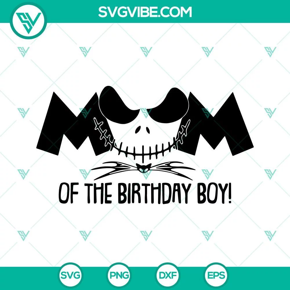 Birthday, Movies, SVG Files, Dad And Mom Of Birthday Boy Jack Skellington SVG 1