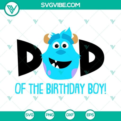 dad and mom of birthday boy james p sullivan svg monsters inc birthday svg png dxf eps cricut 6 mockup