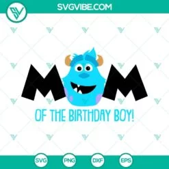 dad and mom of birthday boy james p sullivan svg monsters inc birthday svg png dxf eps cricut 9 mockup