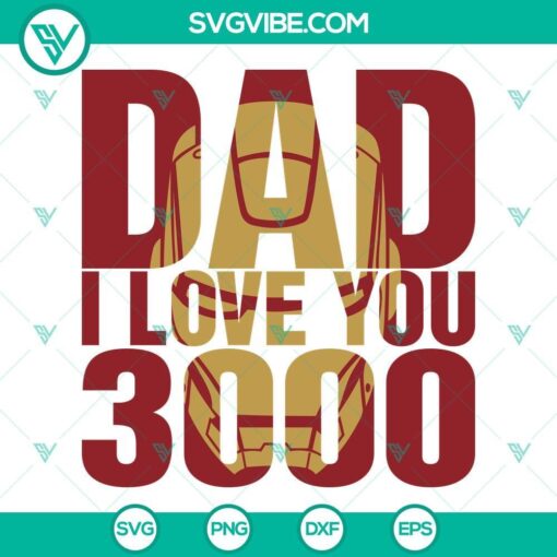 dad i love you 3000 svg marvel iron man father s day svg dad svg 1 mockup