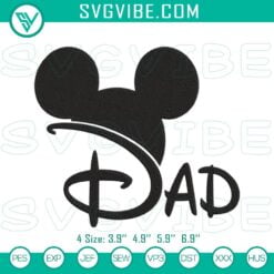 Disney Embroidery Designs, Embroidery Designs, Dad Mickey Mouse Hat Embroidery 11