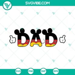 Disney, Fathers Day, SVG Files, Dad Mickey Mouse SVG Image, Disney Mouse Dad 7