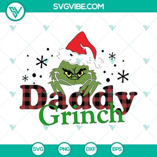 daddy grinch svg daddy christmas svg christmas family svg png dxf eps cut files 4 mockup