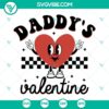 Trendy Daddy’s Valentine SVG with hearts design - ideal for Valentine's Day crafts.