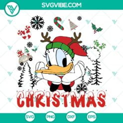 Christmas, Disney, SVG Files, Daisy Duck Christmas SVG Images, Disney Daisy 2