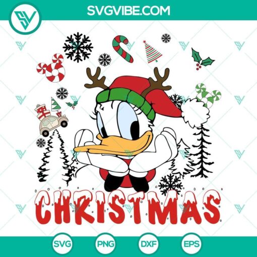 daisy duck christmas svg disney daisy christmas svg png dxf eps files 7 mockup