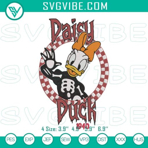 daisy duck halloween embroidery designs disney halloween embroidery files mockup