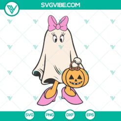 Disney, Halloween, SVG Files, Daisy Ghost Halloween Pumpkin SVG Download, 2