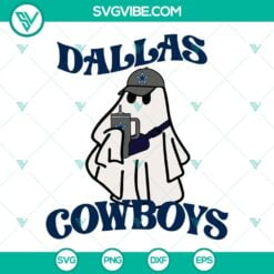 Halloween, Sports, SVG Files, Dallas Cowboys Football Boo Jee Ghost Halloween 5