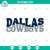 Dallas Cowboys football themed SVG, PNG, DXF, and EPS cut files for crafting and design projects.