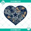 Dallas Cowboys themed Valentine's Day heart design PNG file perfect for digital downloads.