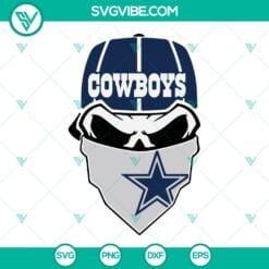 Football, Sports, SVG Files, DALLAS COWBOYS SKULL SVG Download, Cowboys 2