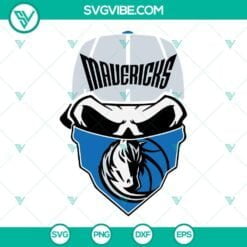 Basketball, Sports, SVG Files, DALLAS MAVERICKS SKULL SVG Image, Basketball SVG 3