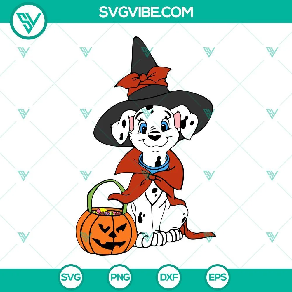 Disney, Halloween, SVG Files, Dalmatian Dog Halloween SVG Images PNG DXF EPS 1