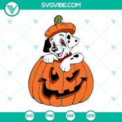 Disney, Halloween, SVG Files, Dalmatian Pumpkin Halloween SVG Image, Dog 6