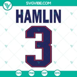 Football, Sports, SVG Files, Damar Hamlin SVG File, Hamlin 3 SVG Files PNG DXF 5