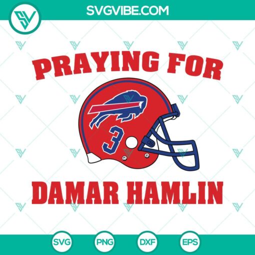 damar hamlin svg praying for damar hamlin svg football helmet svg buffalo bills svg files 8 mockup