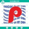 Philadelphia Phillies SVG logo design for Dancing On My Own project, featuring Phillies P SVG image. Perfect for fan merch and crafts.