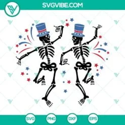 4th Of July, Skeleton, SVG Files, Dancing Skeleton 4th Of July SVG Image, 2