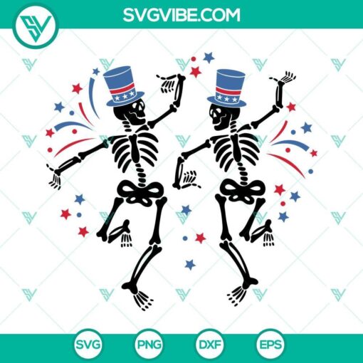 dancing skeleton 4th of july svg america svg patriotic svg independence day svg 3 mockup