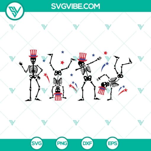 dancing skeleton 4th of july svg bundle funny skeleton 4th of july svg fourth of july svg 4 mockup