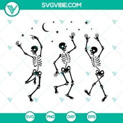 Dancing Skeleton SVG Download, Halloween Dancing Skeletons SVG Download Cut File