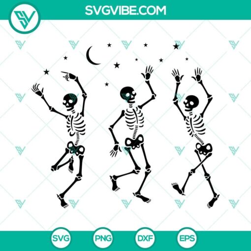 dancing skeleton svg halloween dancing skeletons svg cut file for cricut silhouette 10 mockup