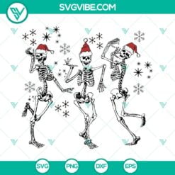 Christmas, Skeleton, SVG Files, Dancing Skeletons Christmas SVG Image Files, 5