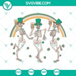 St Patrick's Day, SVG Files, Dancing Skeletons Drinking St Patricks Day SVG 7