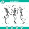 Spooky Dancing Skeletons Halloween SVG design perfect for Halloween decorations and crafts. Downloadable SVG file.