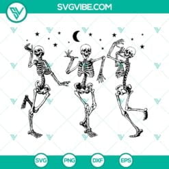 Halloween, Skeleton, SVG Files, Dancing Skeletons Halloween SVG Image PNG DXF 3