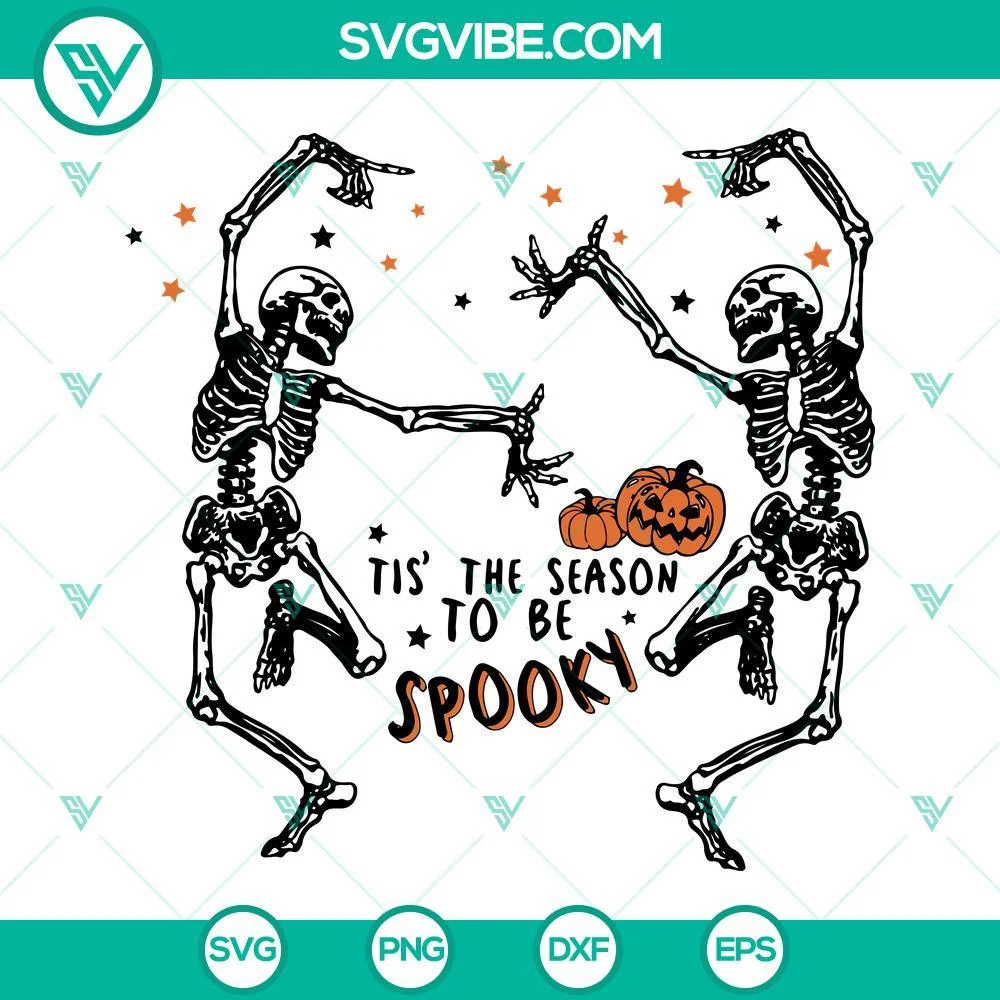 Halloween, Skeleton, SVG Files, Dancing Skeletons SVG Images, Tis The Season To 1